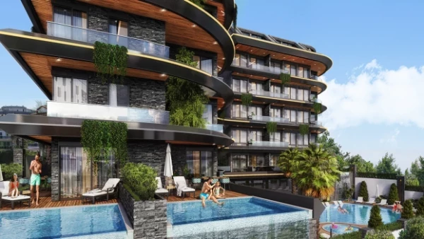 New-build property 1+1, 2+1, 2+1 duplex in Alanya - 44 sqm