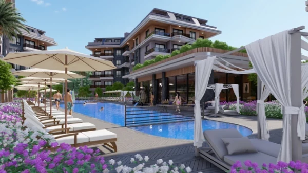 New-build property 1+1, 2+1, 2+1 duplex, 4+1 duplex in Alanya - 74 sqm