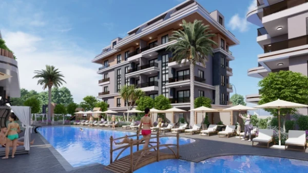 New-build property 1+1, 2+1, 2+1 duplex, 4+1 duplex in Alanya - 74 sqm