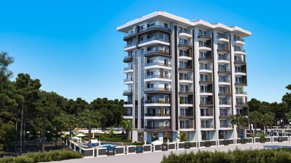 New-build property 1+1, 2+1, 2+1 duplex, 3+1 duplex, 4+1 duplex in Alanya - 56 sqm
