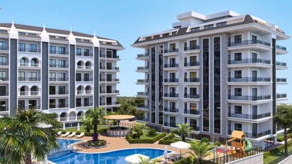 New-build property 1+1, 2+1, 2+1 duplex, 3+1 duplex, 4+1 duplex, 5+1 duplex in Alanya - 74 sqm