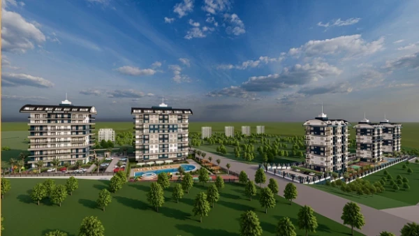 New-build property 1+1, 1+1 duplex, 2+1 duplex, 3+1, 3+1 duplex in Alanya - 61 sqm