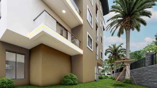 Новостройка 1+1, 2+1 bahce, 2+1 duplex в Аланья - 52 кв.м