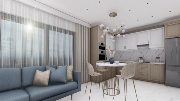 New-build property 1+1, 1+1 bahce, 2+1 bahce, 2+1 duplex, 3+1 duplex, 4+1 duplex in Alanya - 52 sqm