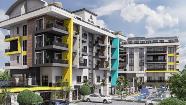 New-build property 1+1, 2+1, 2+1 duplex, 3+1, 4+1 duplex in Alanya - 108 sqm