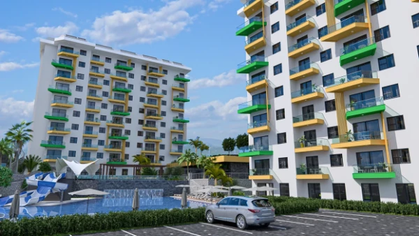 Новостройка 1+1, 2+1 bahce, 2+1 duplex, 3+1 duplex, 4+1 duplex в Аланья - 48 кв.м