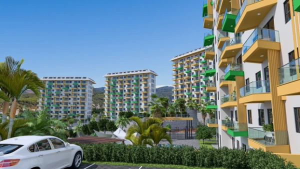 Новостройка 1+1, 2+1 bahce, 2+1 duplex, 3+1 duplex, 4+1 duplex в Аланья - 48 кв.м