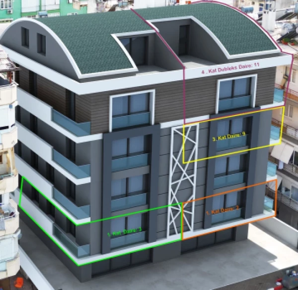 New-build property 1+1, 2+1, 3+1 duplex in Muratpasa (Antalya) - 80 sqm