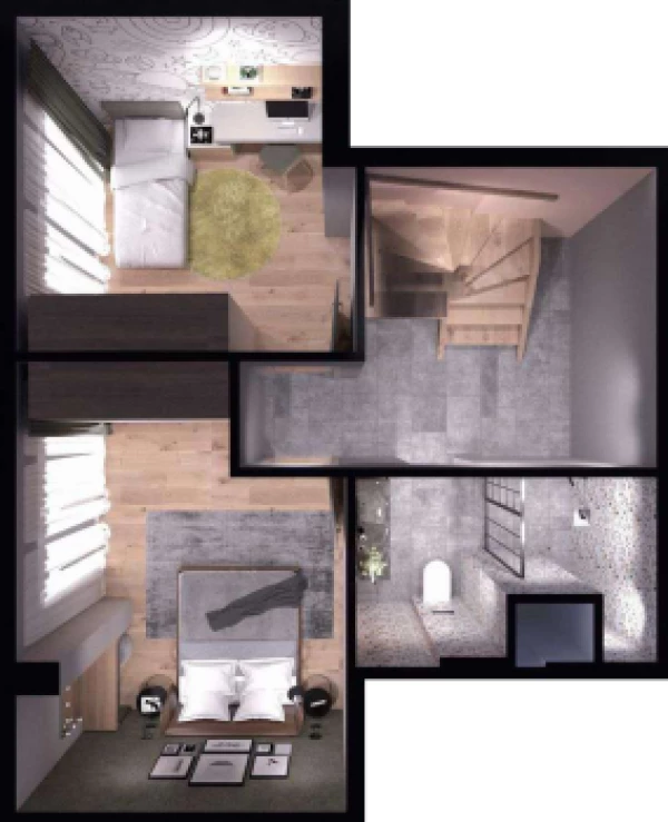 Новостройка 1+1, 1+1 duplex, 2+1, 2+1 duplex в Коньяалты (Анталия) - 68 кв.м