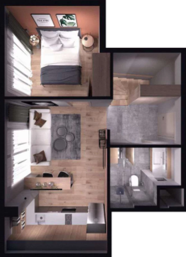 Новостройка 1+1, 1+1 duplex, 2+1, 2+1 duplex в Коньяалты (Анталия) - 68 кв.м